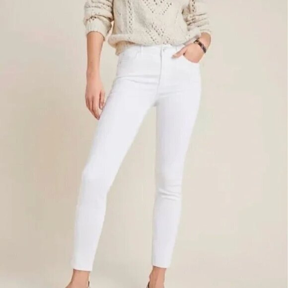 Ella Moss High Waist Straight Jeans White Size 30 - Picture 1 of 11
